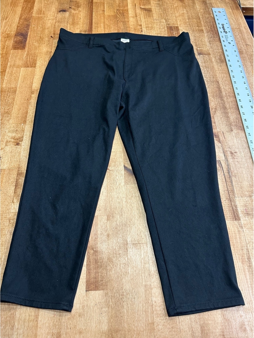 Faded Glory Black Capri Pants XXL 2XG 20 Women's Stretch Casual